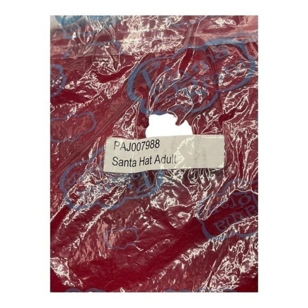 Pajamagram Santa Snuggle Hat Red White Pompom Adult One Size Fleece NWT - Picture 5 of 5